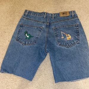 Cute hand patched Architect Jean company jorts